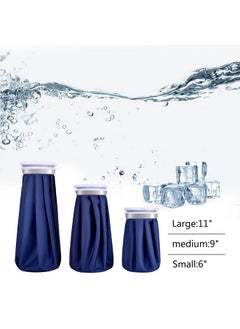 elitehood elitehood Ice Cold Pack Reusable Ice Bags Hot Water Bag for Injuries, Hot & Cold Therapy and Pain Relief with Elastic Breathable Support Wrap, 4-Pack, 3 Sizes (6"/9"/11"), (for Hot Therapy is 50-60℃)  - Image 4