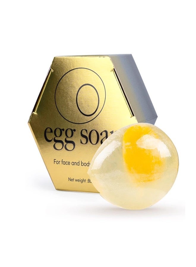 DLZZRS Handmade Egg Soap - Plant Mild Care for Deep Cleansing Soft Moist Dry Skin Oil Control Moisturizing Face & Body Cleaning Egg Soap for All Skin Types 2.8oz - Image 1