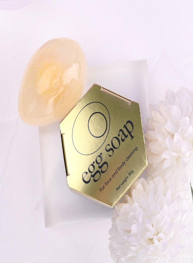 DLZZRS Handmade Egg Soap - Plant Mild Care for Deep Cleansing Soft Moist Dry Skin Oil Control Moisturizing Face & Body Cleaning Egg Soap for All Skin Types 2.8oz - Image 3