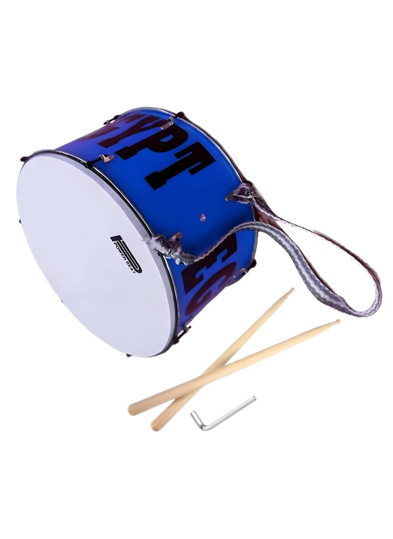 Generic - Wooden Snare Marching Drum Tabla Trombeta Band Percussion Instrument with 40cm Plastic Drumheads + Wooden Drumsticks & Tuning Key for Band Scouts School Parade Match - Image 1