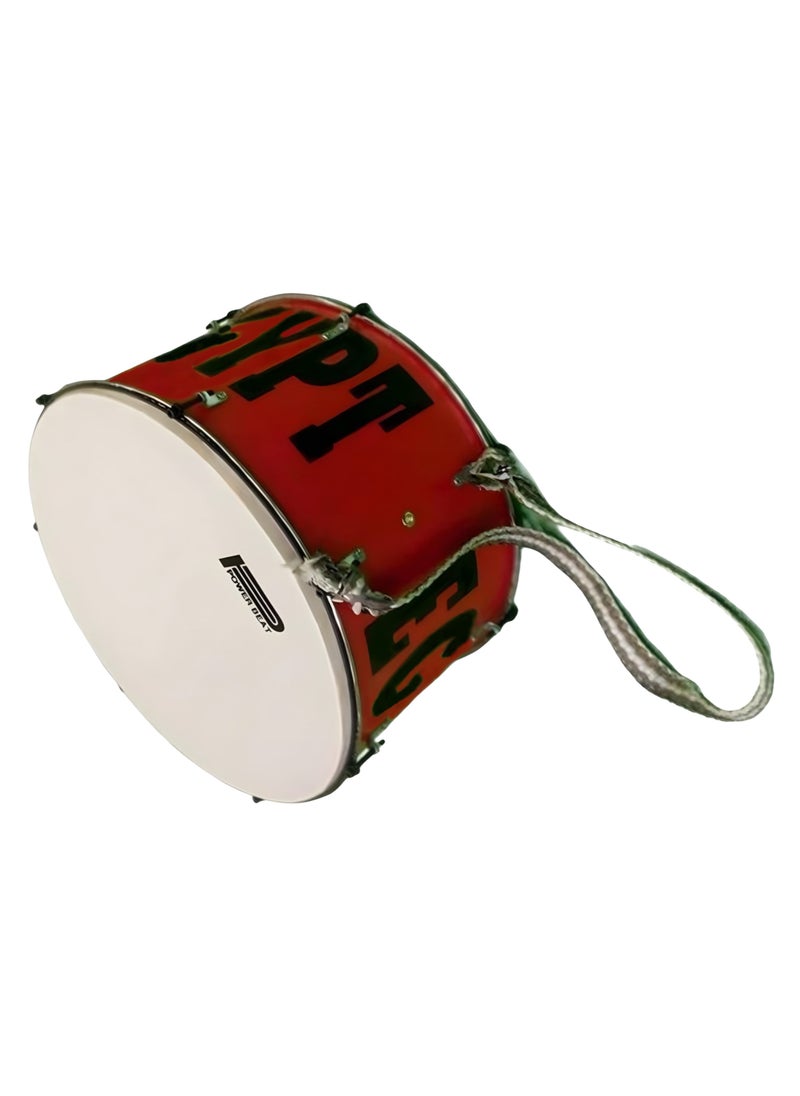 Generic - Wooden Snare Marching Drum Tabla Trombeta Band Percussion Instrument with 40cm Plastic Drumheads + Wooden Drumsticks & Tuning Key for Band Scouts School Parade Match - Image 1