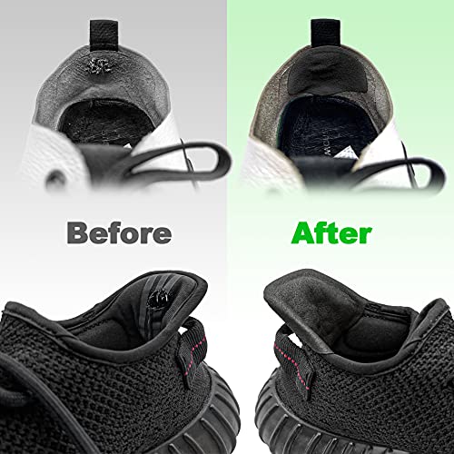 Hadwoer Sneaker Hole Repair Up Patches, Shoe Toe/Heel Hole Wear Prevention Insert Quick Patch Kit (Black-One Big and one Small 2 Pairs)… - Image 5
