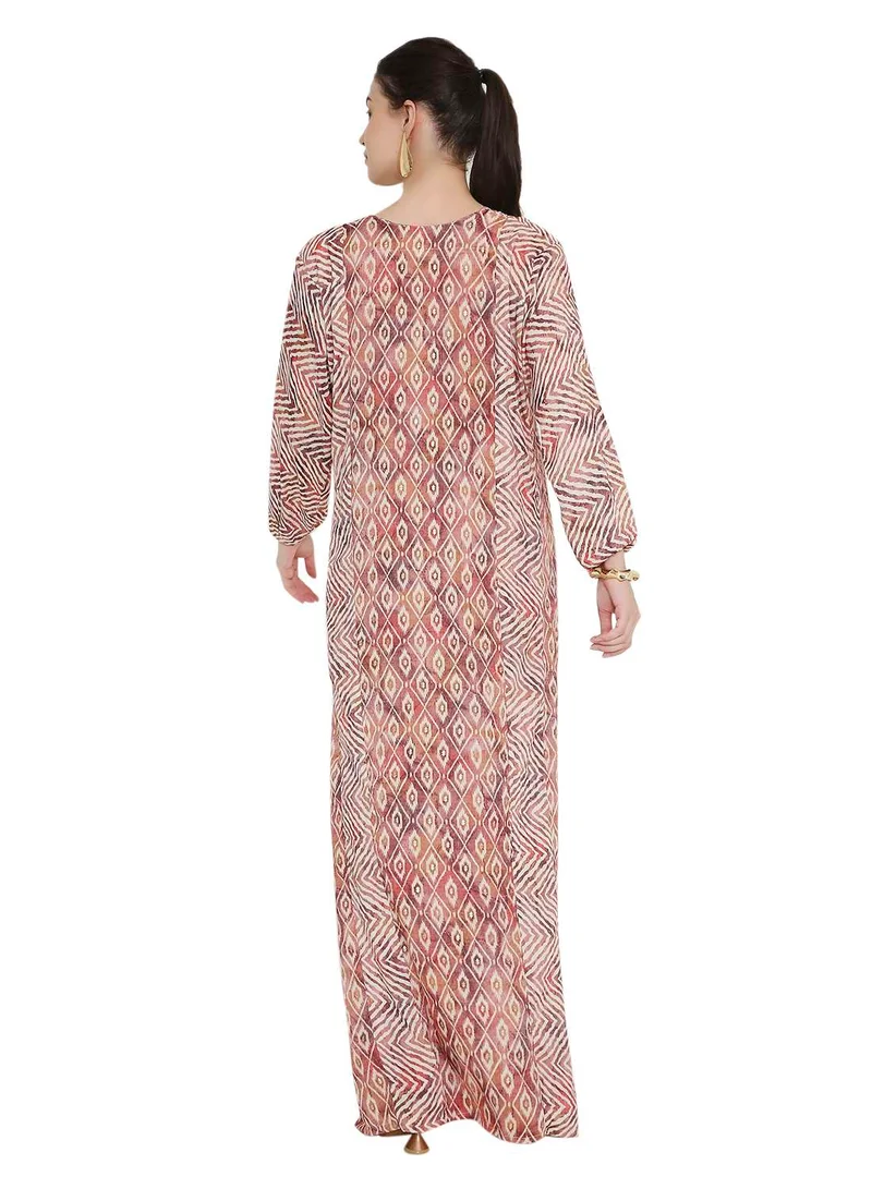 هانا آند سارا Jalabia dress with unique design long arabic kaftan