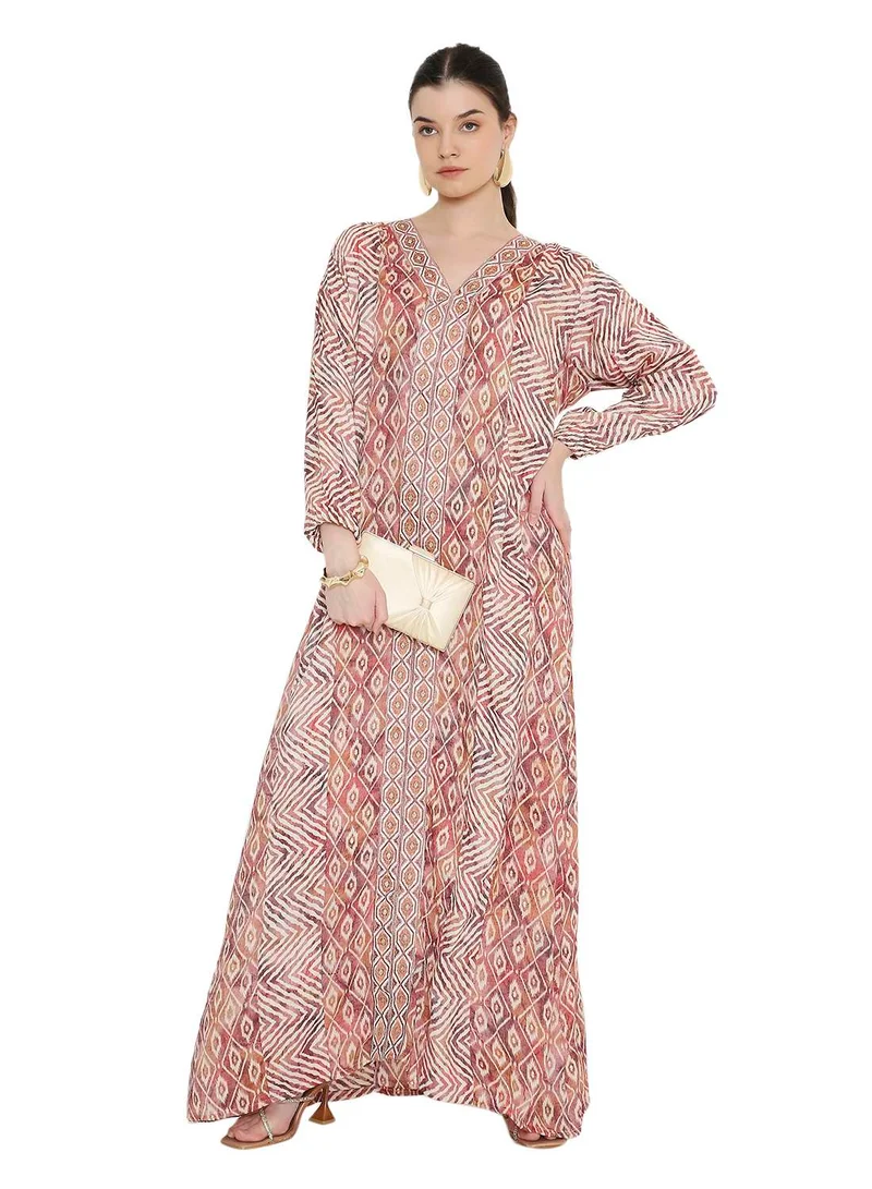 هانا آند سارا Jalabia dress with unique design long arabic kaftan