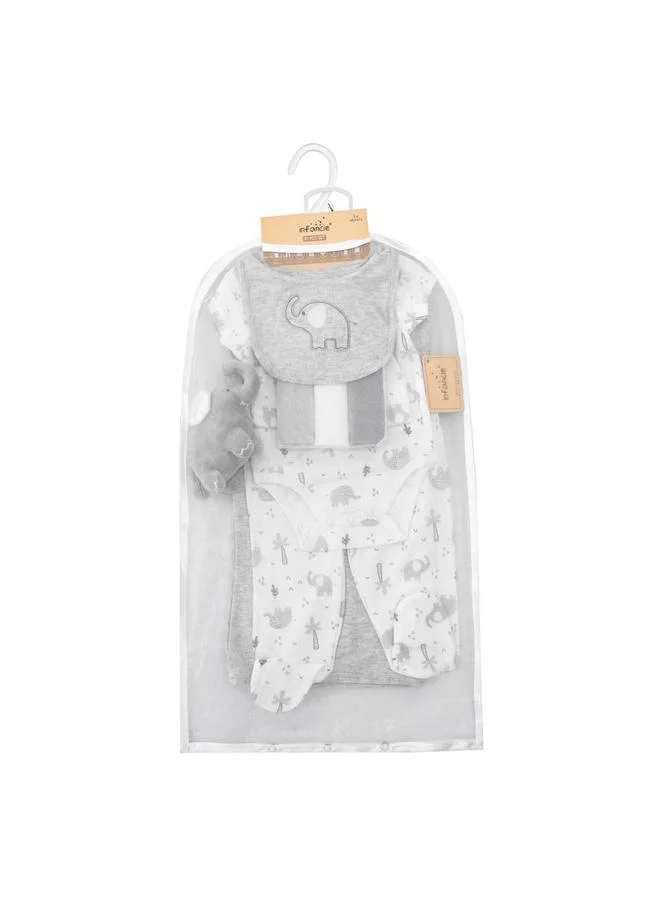 Luna & Lily 10-Piece Layette Set with Elephant Print