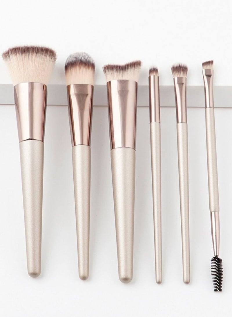 NIBEMINENT 6-Piece Make-Up Brush Set Multicolour - Image 2