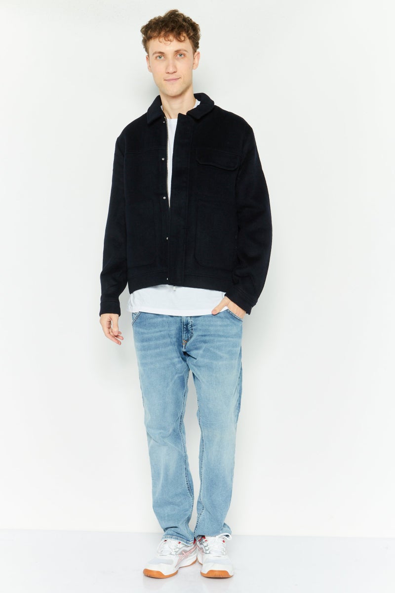 ESPRIT Men Solid Jacket Shirt, Navy - Image 2