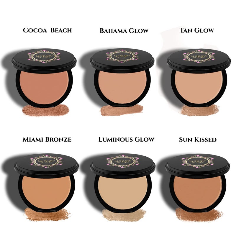 Luxury By Sofia Premium Pressed Bronzer [6 Available Shades] | Natural &Organic Skin Enhancing Ingredients | Hypoallergenic, Highly Pigmented Formula For A Youthful, Sun-Kissed Look (Cocoa Beach) - Image 2