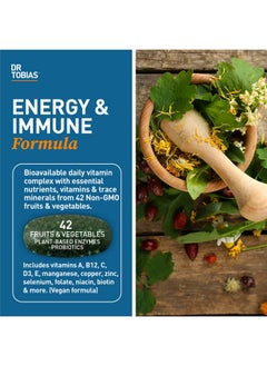 Dr. Tobias Adult Multivitamin For Women & Men Energy & Immune Support From 42 Fruits & Vegetables Plus Probiotics Comprehensive Daily Multivitamins For Men & Women Non Gmo 180 Tablets 60 Servings  - Image 3