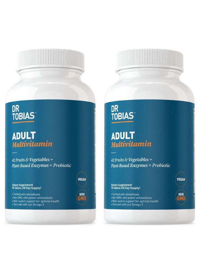 Dr. Tobias Adult Multivitamin For Women & Men Energy & Immune Support From 42 Fruits & Vegetables Plus Probiotics Comprehensive Daily Multivitamins For Men & Women Non Gmo 180 Tablets 60 Servings - Image 2