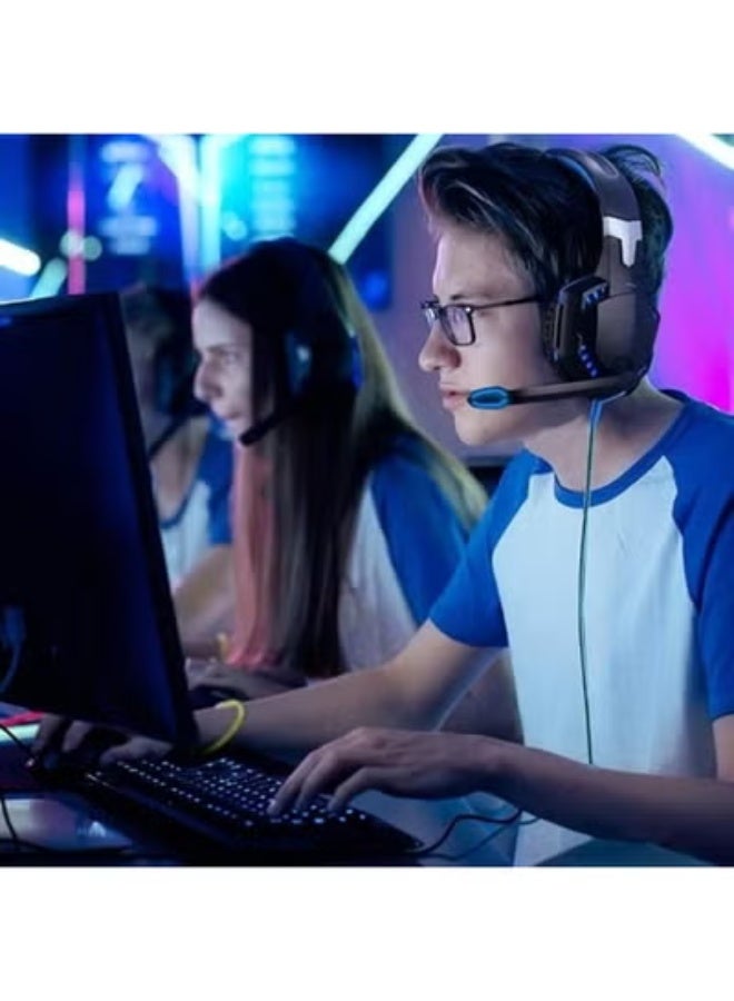 Wired Gaming Headset for PS4 - 3.5mm Jack LED Bass Stereo - Noise-Canceling Microphone - High-Quality Sound for PC/Mobile - Image 2