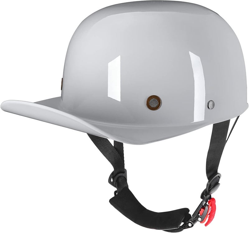 Yesmotor Baseball Style Cap Retro Motorcycle Helmet Unisex-Adult - DOT Approved - Image 1