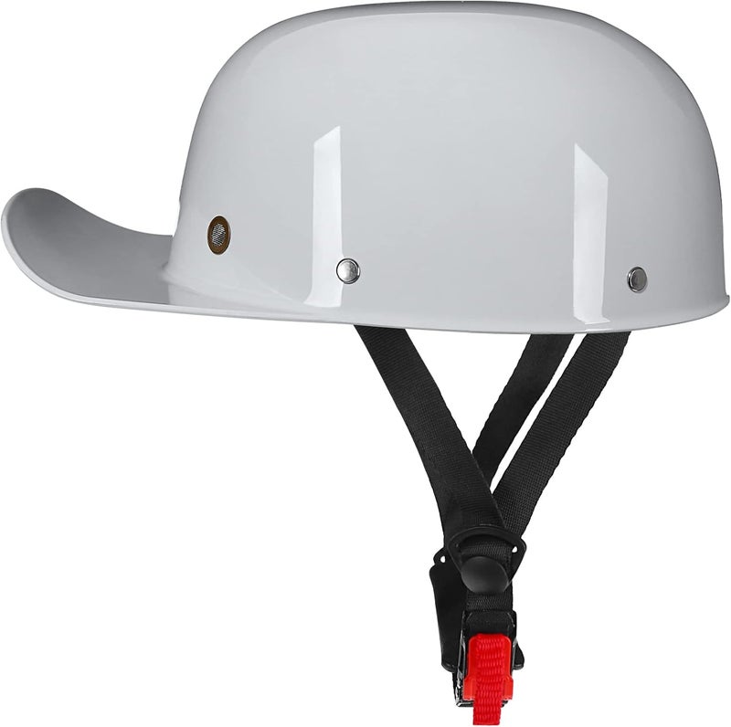 Yesmotor Baseball Style Cap Retro Motorcycle Helmet Unisex-Adult - DOT Approved - Image 2