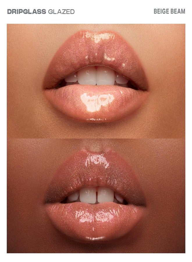 MORPHE Dripglass High Shine Lip Gloss - Semi-Sheer or Full Coverage Lip Color with Glass-Like Shine and Nonsticky Finish - Infused With Squalane & Vitamin E - Beige Beam (0.13 Fl Oz) - Image 2