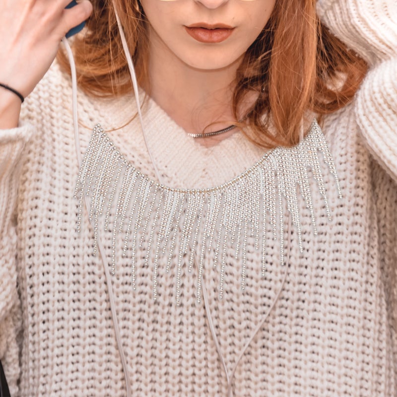 👕 سلسلة شرابة حافة بأحجار الراين لتزيين الملابس والأشغال اليدوية بتصميم متين - Image 1