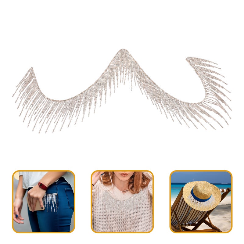 👕 سلسلة شرابة حافة بأحجار الراين لتزيين الملابس والأشغال اليدوية بتصميم متين - Image 2