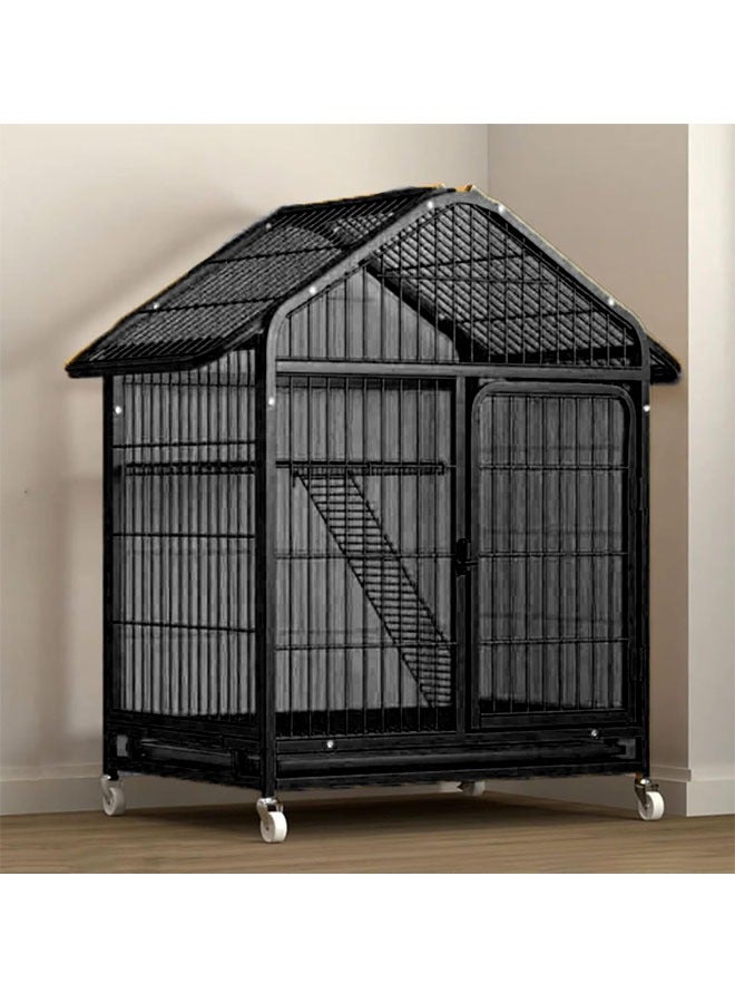 إن كي أكس قفص للكلاب قابل للطي وشديد التحمل وقابل للتكديس مزود بعجلات وباب - Image 2