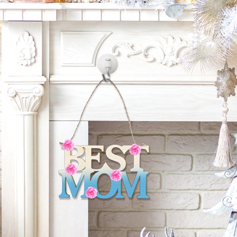 10pcs Wood Mom Signs Mother'S Day Diy Hanging Ornaments Decorative Mom Cutouts Hanging Signs Kids Unfinished Wood Crafts For Mom - Image 4