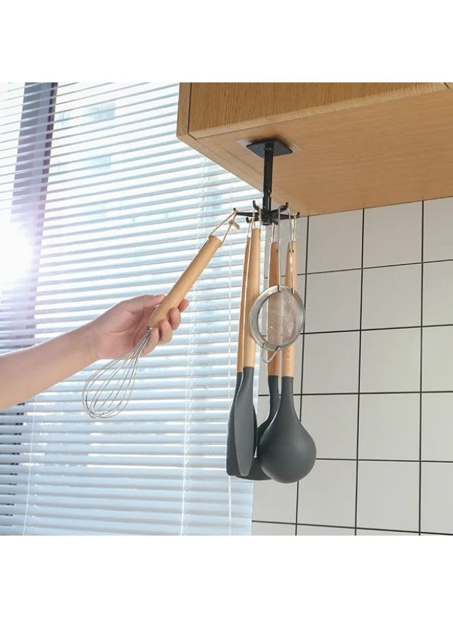 خطاف دوّار 360° قابل للطي ذاتي اللصق – بدون حفر، مقاوم للماء، خطاف جداري عملي للمطبخ والحمام - Image 2