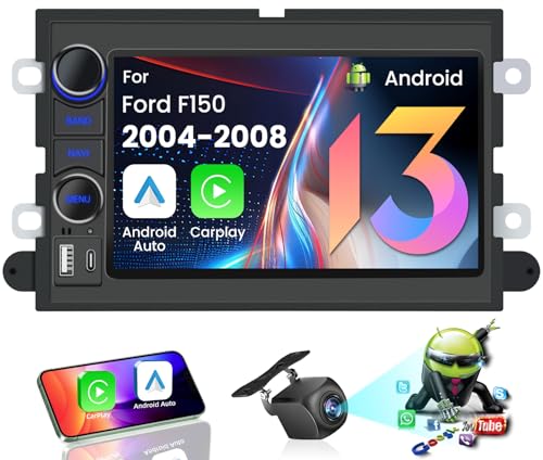 Fortdows 5G WiFi Upgrade Car Radio for Ford F150 20042008 7 HD Touchscreen Stereo Head Unit Replacement Wireless Carplay Android Backup Camera Bluetooth FM RDS SWC - Image 1