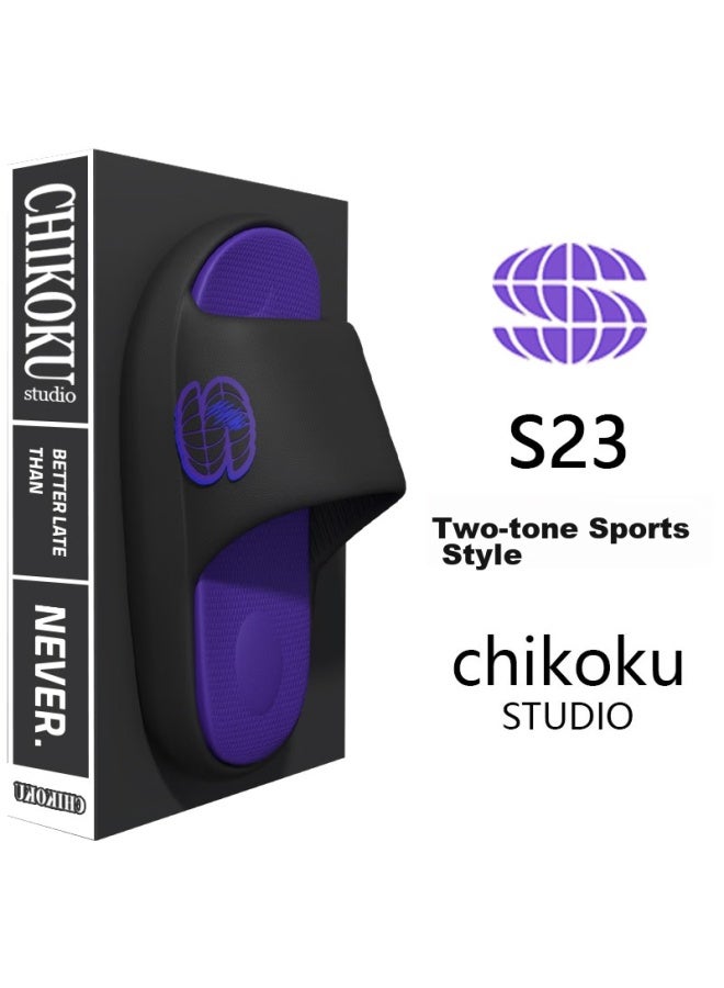 Chikoku Sports Slippers For Men, Summer Home Thick-soled Non-slip Trendy High-end Couple Outdoor Sandals For Women Summer - Image 2