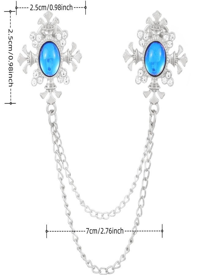 Girouette Mens Brooch Suit Pin Badge Chains Brooch Chain Collar Mens Brooch Lapel Pin Silvery Metal Brooch Pin Suit Accessories Men - Image 5