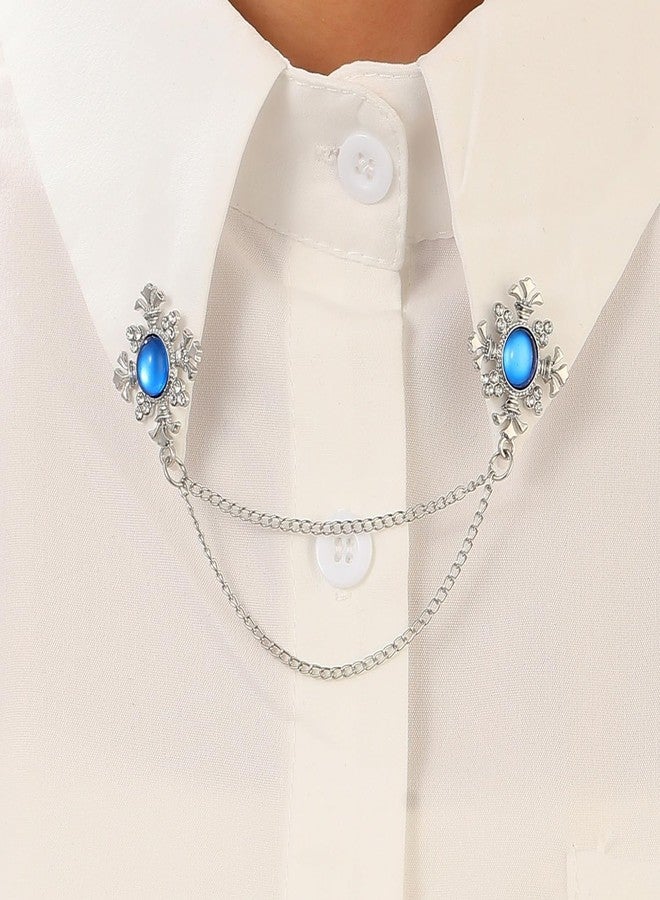 Girouette Mens Brooch Suit Pin Badge Chains Brooch Chain Collar Mens Brooch Lapel Pin Silvery Metal Brooch Pin Suit Accessories Men - Image 2