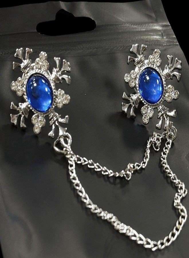 Girouette Mens Brooch Suit Pin Badge Chains Brooch Chain Collar Mens Brooch Lapel Pin Silvery Metal Brooch Pin Suit Accessories Men - Image 3