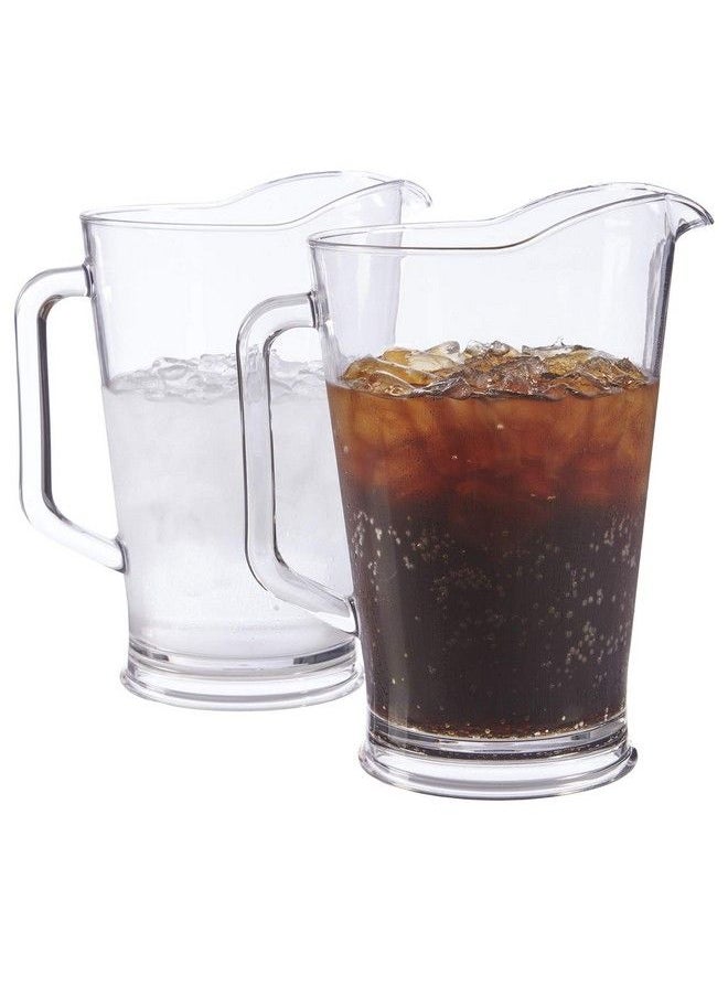 US Acrylic - Clear Pitcher 64 Oz Unbreakable Tritan | Set Of 2 Beer Pitchers | Reusable Bpafree Made In The Usa - Image 1