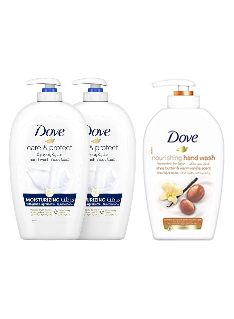 Dove Hand Wash Moisturizing, 500ml (Pack of 2) + Dove Hand Wash Hand Wash Shea Butter, 500ml
