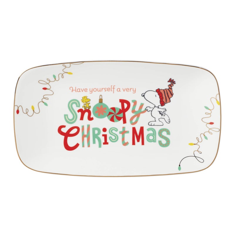 Lenox 896636 Snoopy Christmas Hors Doeuvres Tray