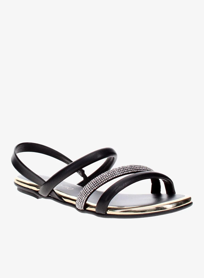 Beira Rio Black Sandals with Back Strap for Women – Comfortable Slingback Sandals for Girls for Women | Best Price UAE