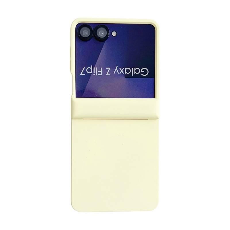 غطاء MagSafe بPlastic لـ Samsung Galaxy Z Flip 7 مع ملمس ناعم ومغناطيس قوي مع مقاوم للصدمات مع حماية من السقوط باللون Lemon Yellow مغناطيسي من البلاستيك سهل التخزين - Image 1