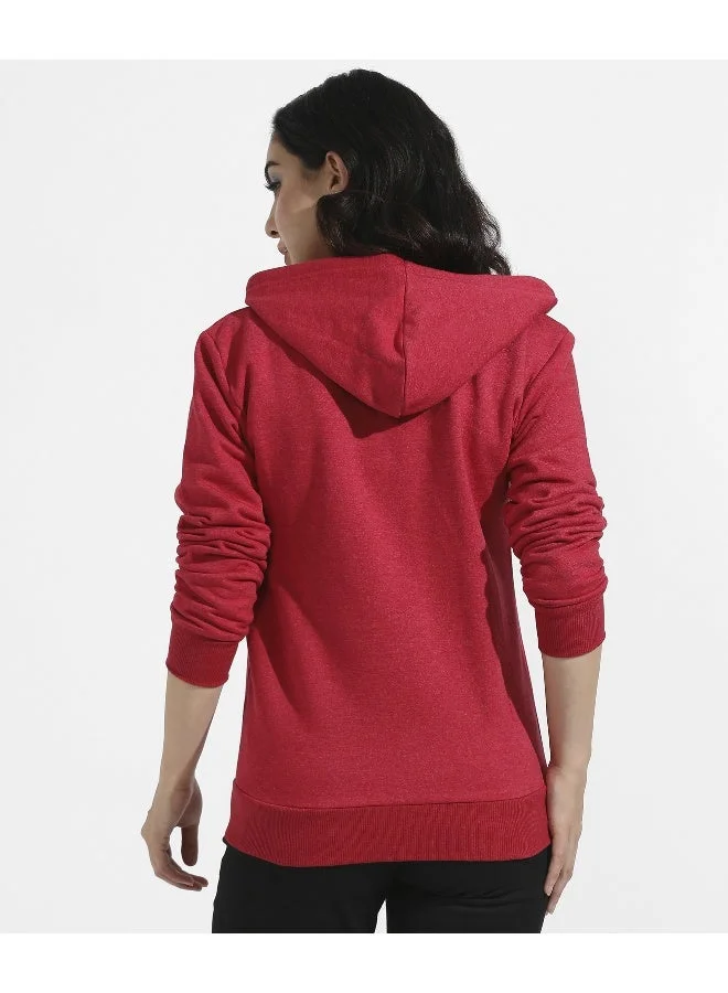 Pinacolada  Women's Red Zip-Front Hoodie With Insert Pocket for Women | Best Price UAE