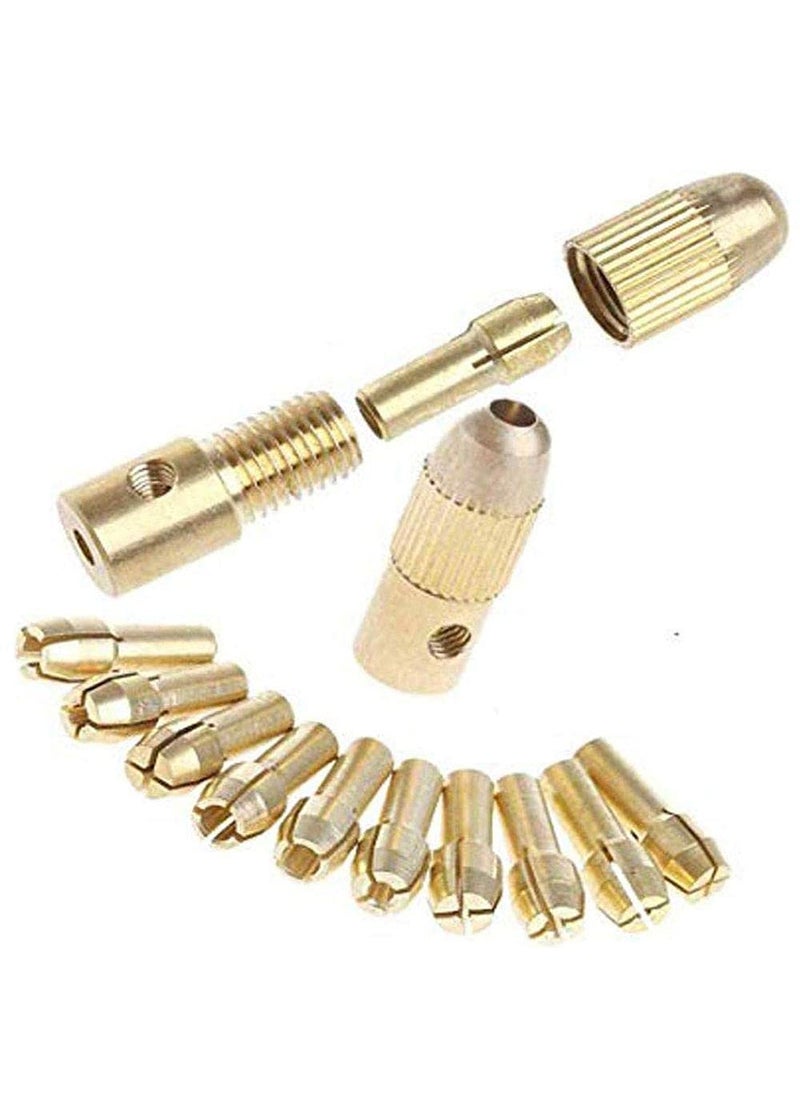 DIY Crafts Diy Crafts 10233 6237 Pcb Motor Drill Press Drilling Bits Tool Twist 12v With Brass Collet Attachment L Key Multicolor Set of 8  - Image 1