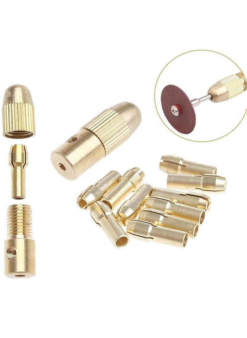 DIY Crafts Diy Crafts 10233 6237 Pcb Motor Drill Press Drilling Bits Tool Twist 12v With Brass Collet Attachment L Key Multicolor Set of 8  - Image 3
