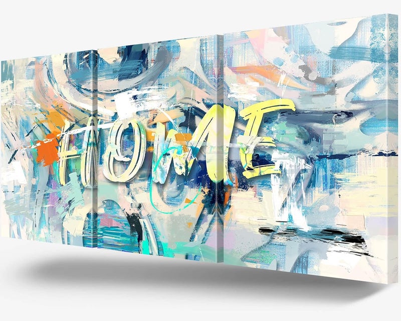 PENNLYNN Canvas Wall Art Modern Large Office Decor for Wall Blue Abstract Coastal Decor for Home Turquoise Pictures for Living Room Bedroom Framed Wall Painting - Image 1
