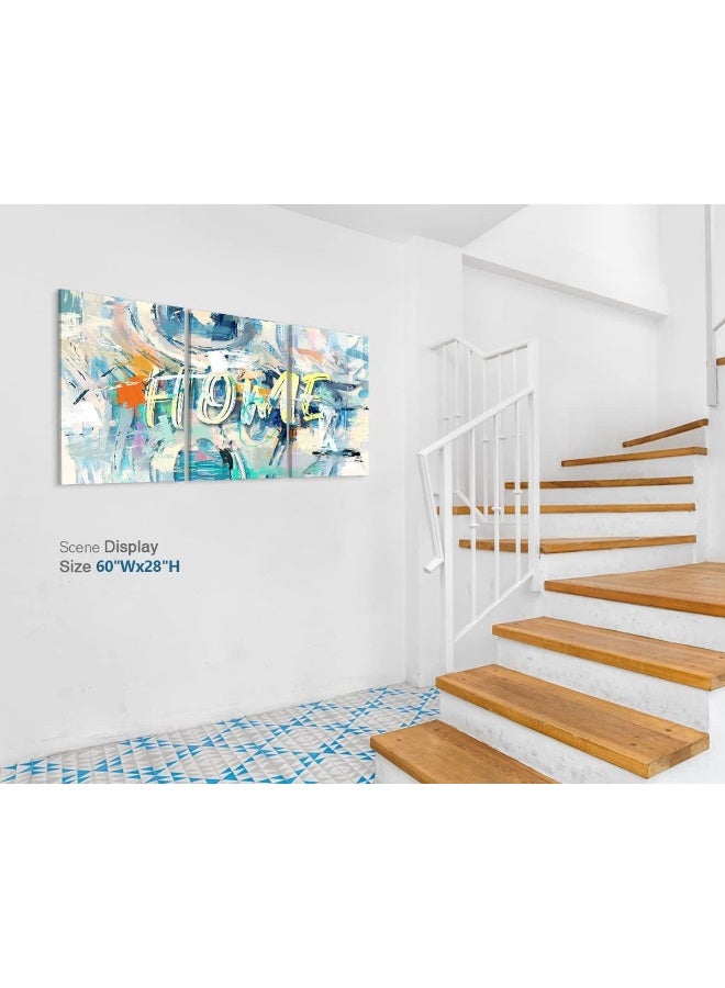 PENNLYNN Canvas Wall Art Modern Large Office Decor for Wall Blue Abstract Coastal Decor for Home Turquoise Pictures for Living Room Bedroom Framed Wall Painting - Image 4