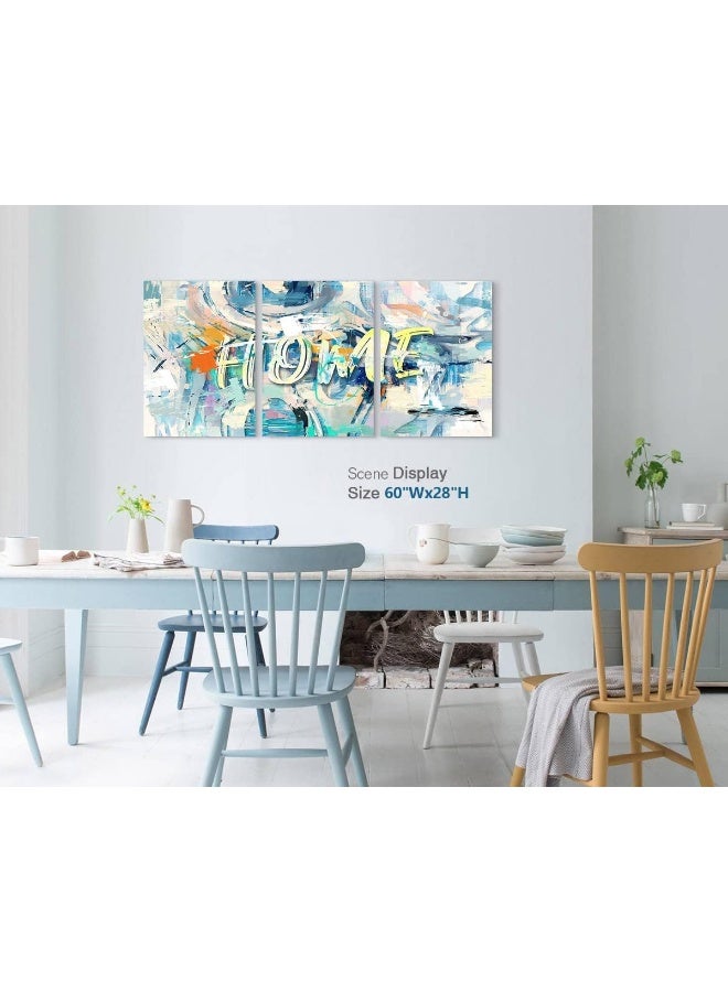 PENNLYNN Canvas Wall Art Modern Large Office Decor for Wall Blue Abstract Coastal Decor for Home Turquoise Pictures for Living Room Bedroom Framed Wall Painting - Image 3