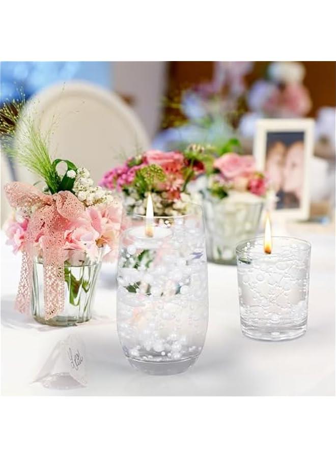 Arabest Artificial Pearl Garland, 98 Feet White Bead String for Floating Candle, Faux Pearls Bead String for Vases Filler Wedding Centerpiece Party  Home Decor  - Image 4