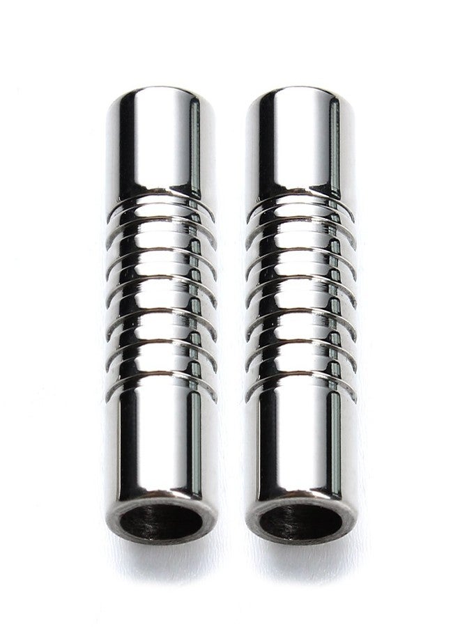 Linsoir Beads 316 Stainless Steel Hole Size 3mm Magnetic Clasp Magnetic Closure Cylinder Shell for Leather Bracelet and Cord 5 Sets - Image 3