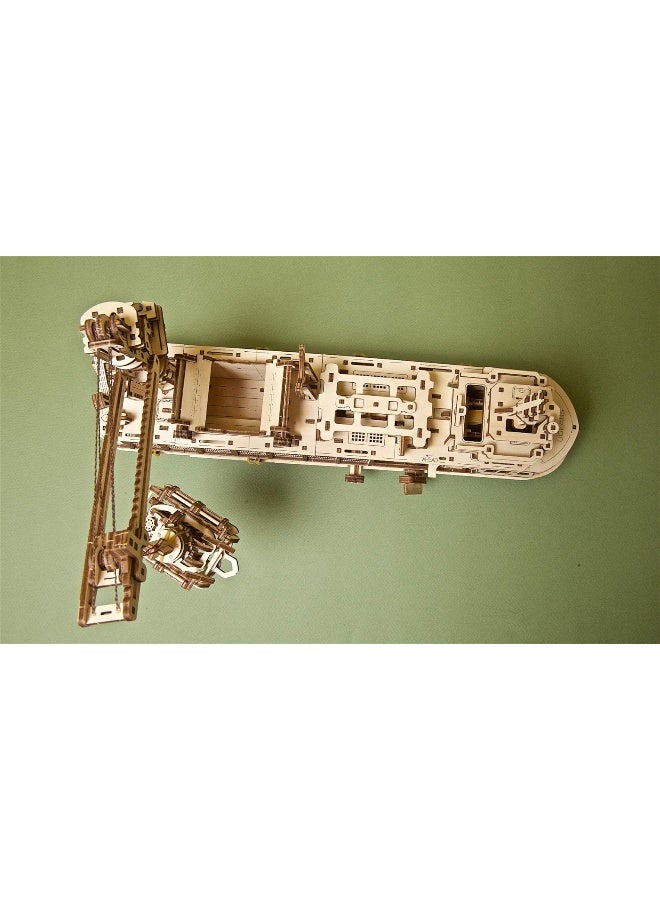 UGEARS ألعاب UGEARS 3D ألغاز سفينة البحث - نموذج سفينة DIY فكرة 3D - نماذج ميكانيكية خشبية فريدة ومبتكرة - مجموعات بناء خشبية للتجميع الذاتي - Image 3