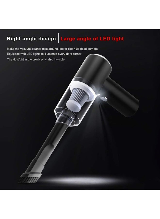 Mini Vacuum Cleaner - Handheld Portable Cordless Vacuum Cleaner Dust Cleaner Air Duster with LED Lights for Computer Car Laptop Piano Sewing Machine, Rechargeable 1500Mah Battery - Image 2
