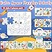 Realspring 24 Pack Outer Space Color Your Own Jigsaw Puzzles for Kids 35 46 68 Coloring Crafts DIY Paper Puzzles Party Favors Gifts for Toddler Children Learning Education Toys - Image 4