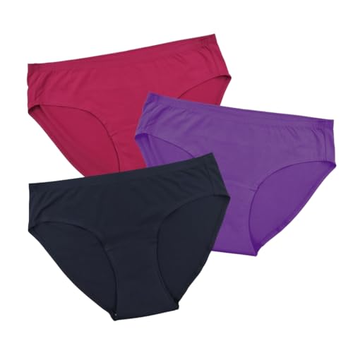 Pristine Life | Cotton Incontinence Panty | Wash & Reusable | Absorbs 25ml Of Leaks | Anti Bacterial, Hygienic & Leakproof | Comfy Cotton | Pack Of 3 | Magenta, Navy Blue & Dark Pink | 2XL - Image 1