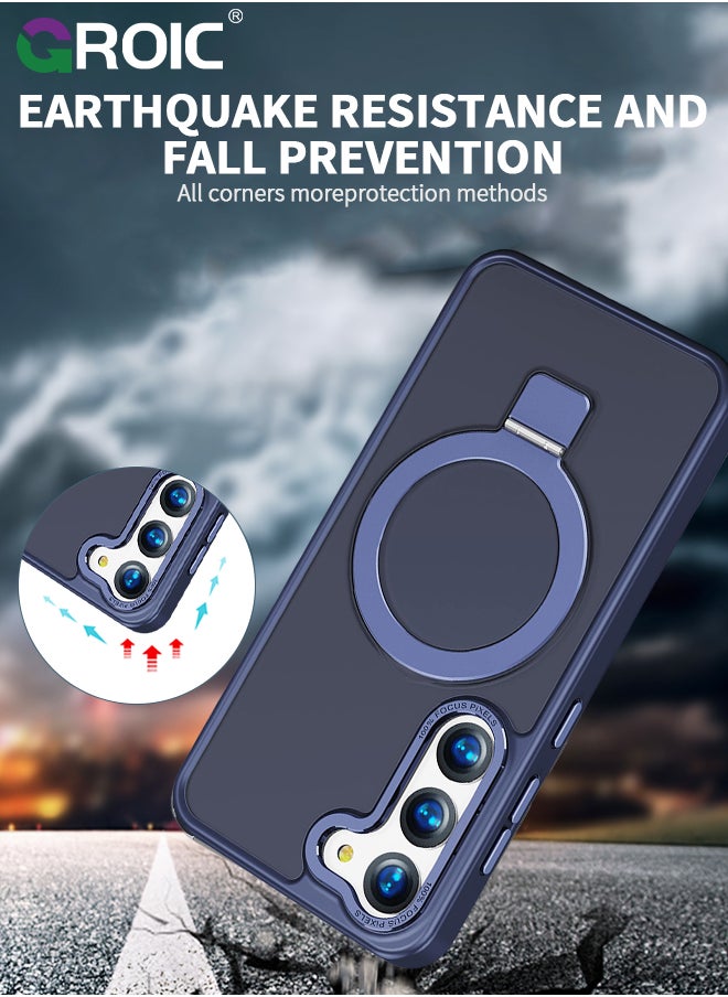 GROIC For Samsung Galaxy S24 Case with Magnetic Ring, with 1 Pack Soft TPU HD Screen Protector, Drop Protection Cover,Shockproof Cell Phone Shell for Galaxy S24 6.1''  - Image 4