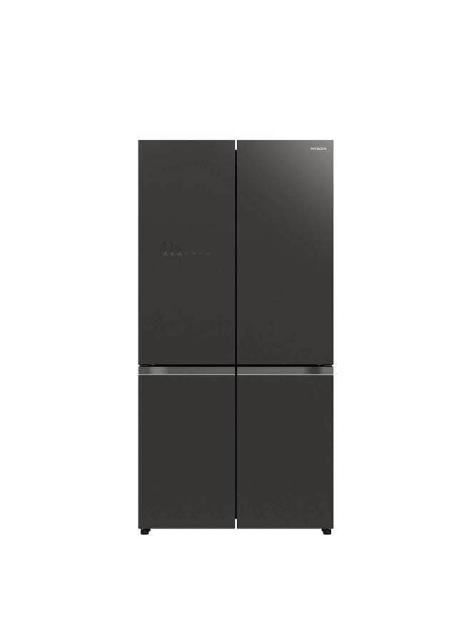 HITACHI 720L Gross, Net 514L, Side by Side 4 Door Refrigerator, 10 Year Warranty on Inverter Compressor, French Door Fridge, Dual Fan Cooling, Automatic Ice Maker 720 L RWB720VUK04GMG Glass Mauve Grey - Image 1