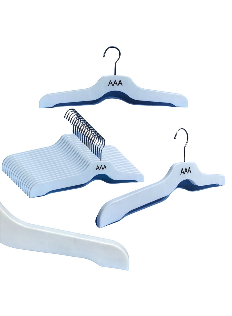 ORTUK 12 Pack Plastic Clothes Hangers, Heavy Duty Hangers Detachable 360° Rotating Swivel Hook, Non Slip Wide Shoulder Plastic Hangers, Space Saving for Jackets, Shirts, Dresses, Sweaters, Cashmere 47x18 cm - Image 1