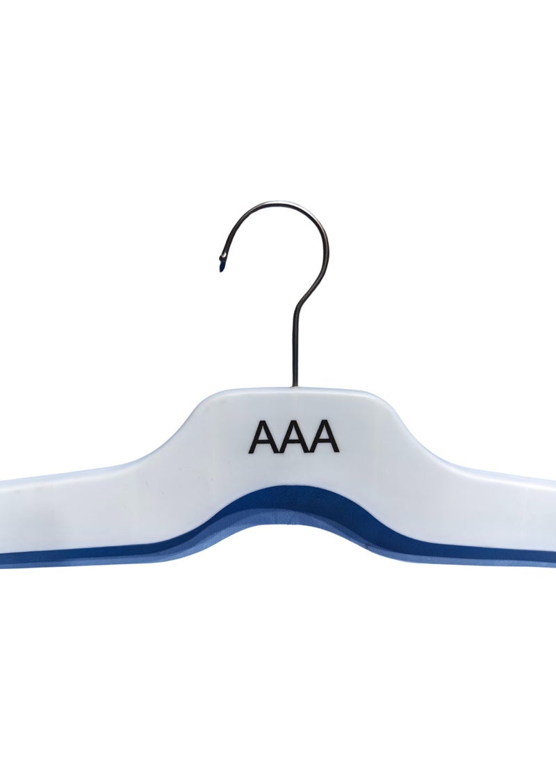 ORTUK 12 Pack Plastic Clothes Hangers, Heavy Duty Hangers Detachable 360° Rotating Swivel Hook, Non Slip Wide Shoulder Plastic Hangers, Space Saving for Jackets, Shirts, Dresses, Sweaters, Cashmere 47x18 cm - Image 5