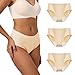 BATTEWA MidWaist Incontinence Underwear for Women Leak Proof Panties Protective Briefs for Bladder Control Washable Absorbency 40ML 3Pack XXLargeBeige - Image 1